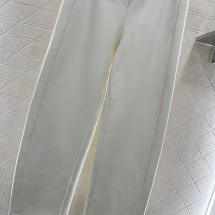 CHANEL 25S WIDE-LEG FLEECE-LINED PANTS 404