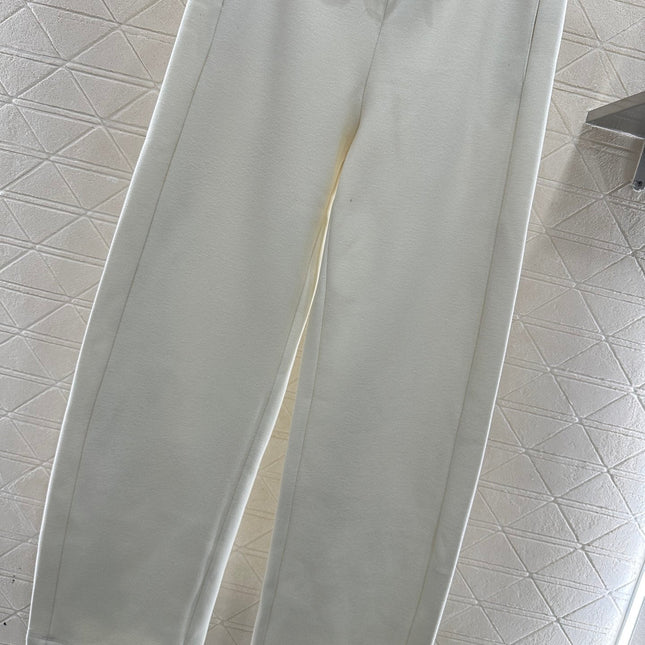 CHANEL 25S WIDE-LEG FLEECE-LINED PANTS 404