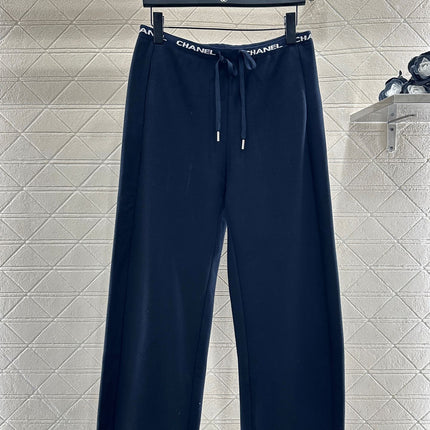 CHANEL 25S WIDE-LEG FLEECE-LINED PANTS 403