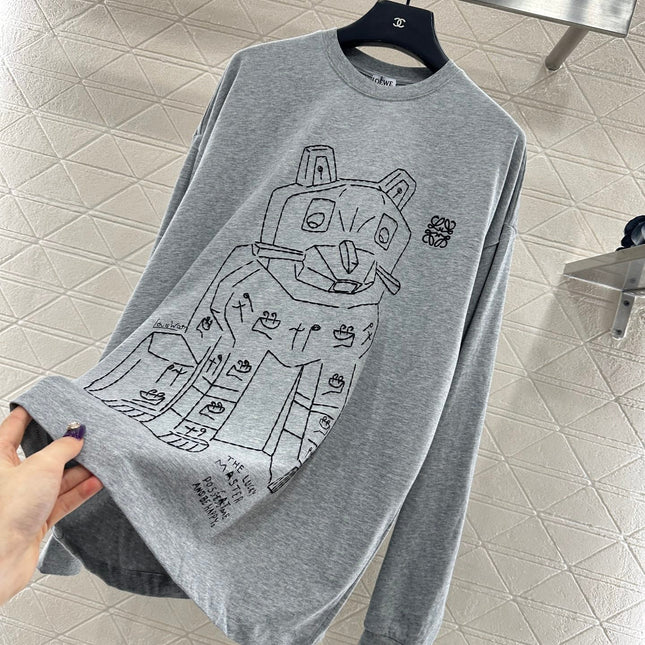 LOEWE LONG-SLEEVE CREW NECK T-SHIRT STYLE 237