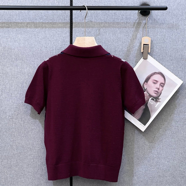 MIUMIU KNIT POLO SHIRT STYLE 395