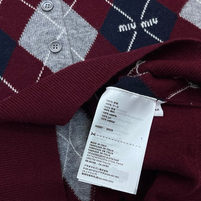 MIUMIU KNIT POLO SHIRT STYLE 395