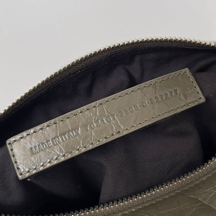 SUPERBUSY SLING BAG 35 IN KHAKI GREEN LAMBSKIN