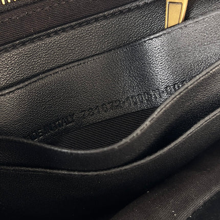 MONACO MINI BAG 25 IN BLACK ARENA CALFSKIN GOLD HARDWARE