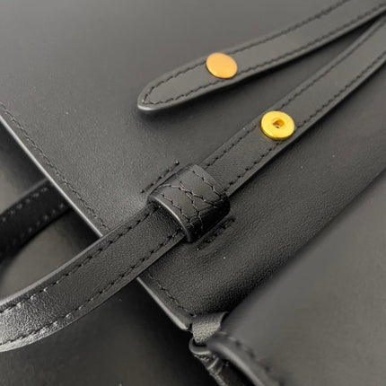 BEL AIR CLUTCH 27 IN BLACK NAPPA LAMBSKIN GOLD HARDWARE