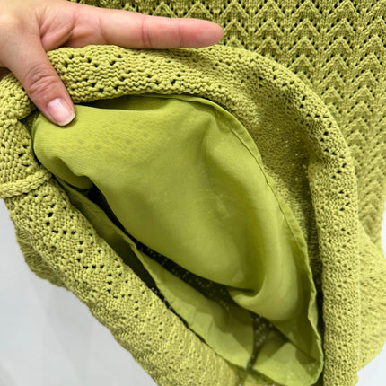 GUCCI SLEEVELESS KNIT POLO DRESS IN BUTTER YELLOW 267480