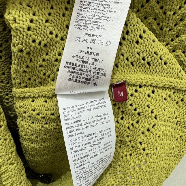 GUCCI SLEEVELESS KNIT POLO DRESS IN BUTTER YELLOW 267480