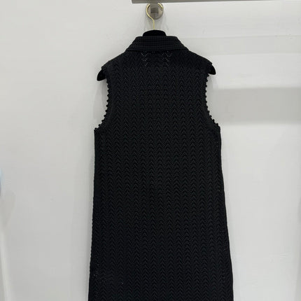 GUCCI SLEEVELESS KNIT POLO DRESS IN BLACK 267479