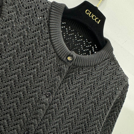 GUCCI CLASSIC KNIT CARDIGAN IN BLACK 267476