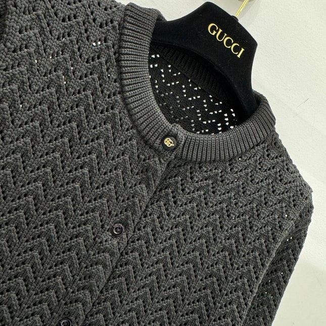 GUCCI CLASSIC KNIT CARDIGAN IN BLACK 267476