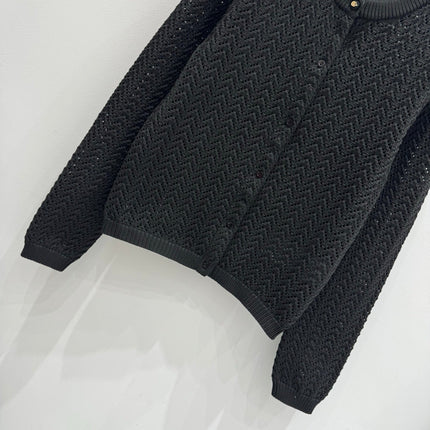 GUCCI CLASSIC KNIT CARDIGAN IN BLACK 267476