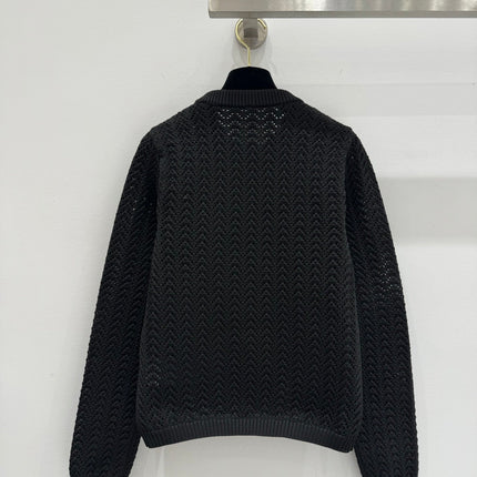 GUCCI CLASSIC KNIT CARDIGAN IN BLACK 267476