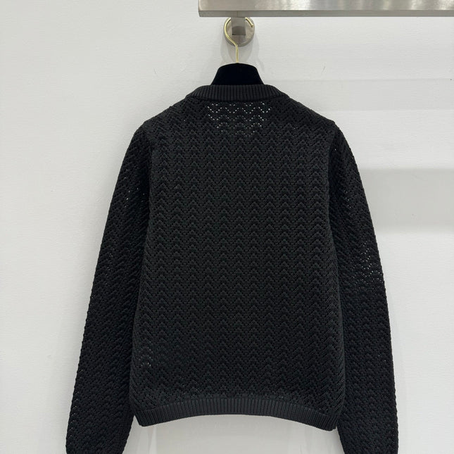 GUCCI CLASSIC KNIT CARDIGAN IN BLACK 267476