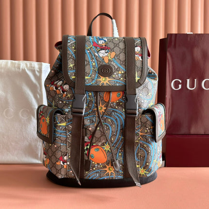 GUCCI 25S BACKPACK 44 CM IN MULTICOLOR CALFSKIN