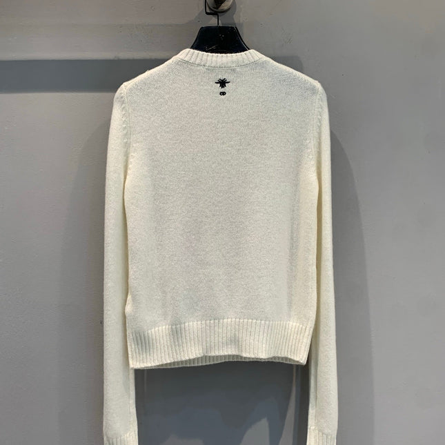 DIOR 25S FLORAL EMBROIDERED CASHMERE SWEATER 533