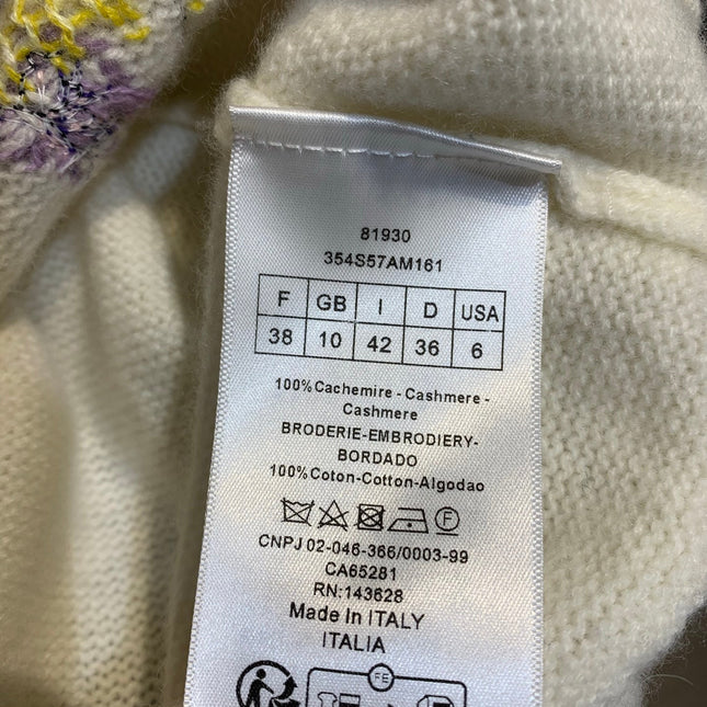 DIOR 25S FLORAL EMBROIDERED CASHMERE SWEATER 533