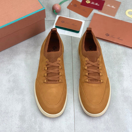 LP SOHO WALK TRAINERS IN MUSTARD SUEDE