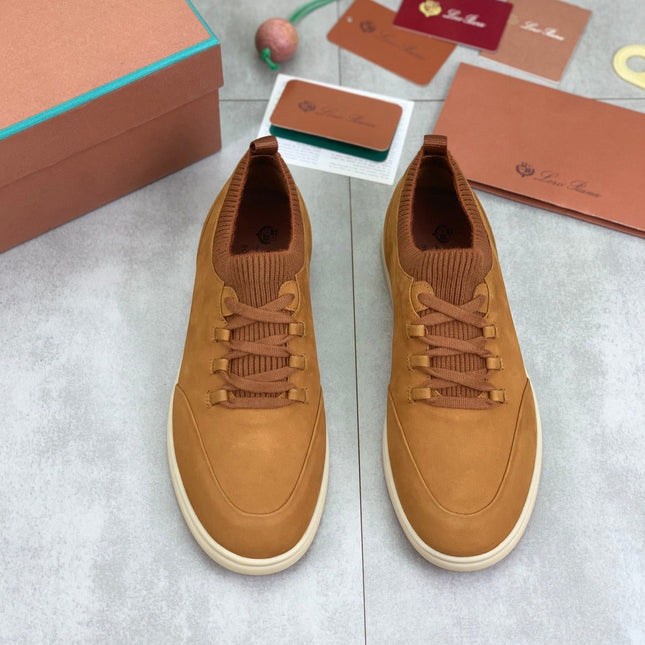 LP SOHO WALK TRAINERS IN MUSTARD SUEDE