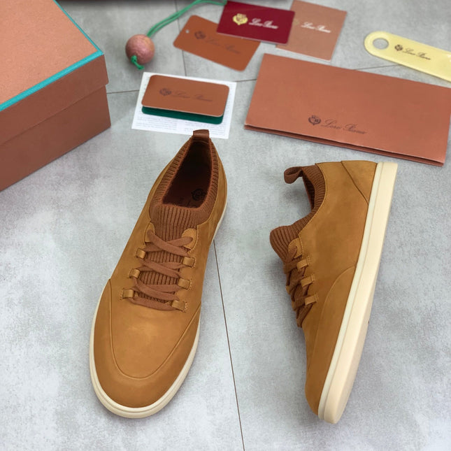 LP SOHO WALK TRAINERS IN MUSTARD SUEDE
