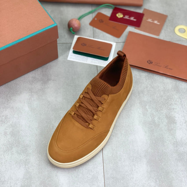 LP SOHO WALK TRAINERS IN MUSTARD SUEDE