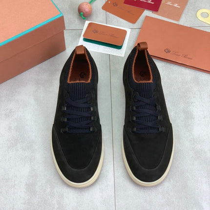 LP SOHO WALK TRAINERS IN BLACK SUEDE