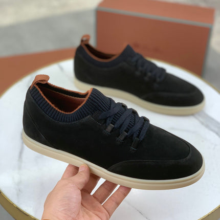 LP SOHO WALK TRAINERS IN BLACK SUEDE