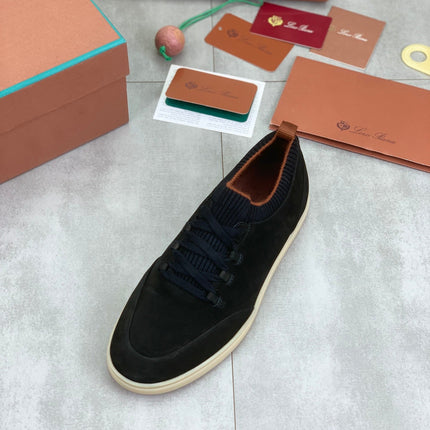 LP SOHO WALK TRAINERS IN BLACK SUEDE