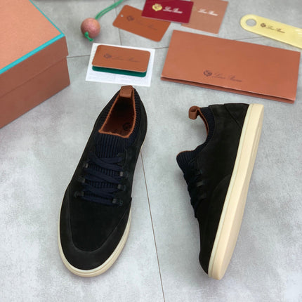 LP SOHO WALK TRAINERS IN BLACK SUEDE