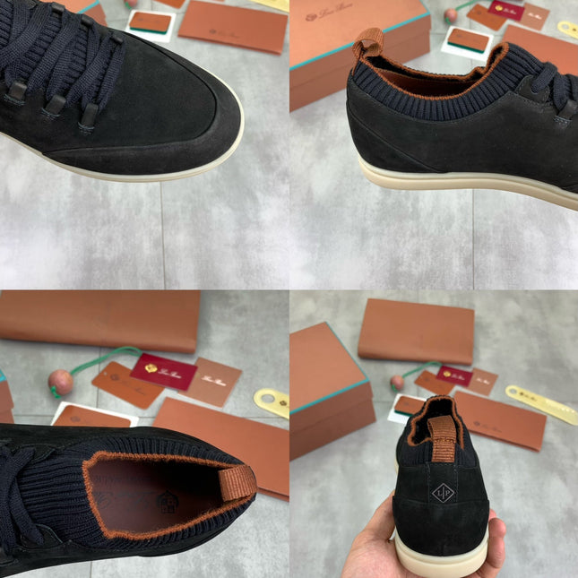 LP SOHO WALK TRAINERS IN BLACK SUEDE