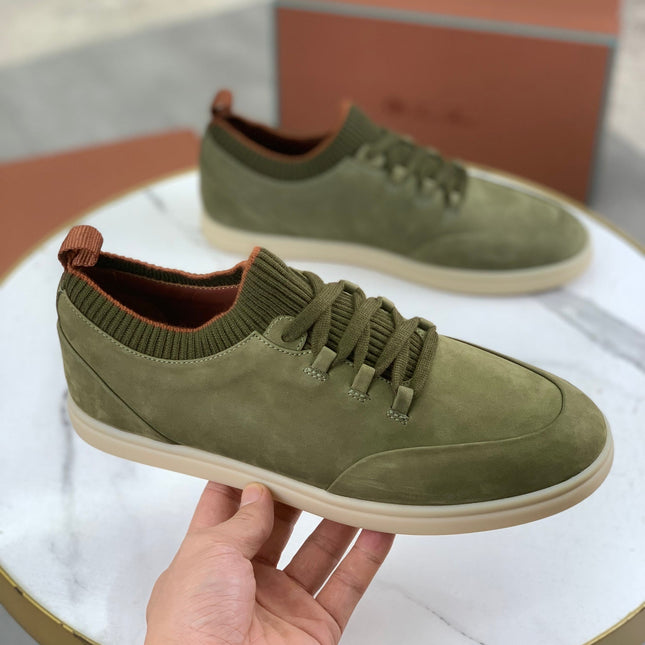 LP SOHO WALK TRAINERS IN OLIVE SUEDE
