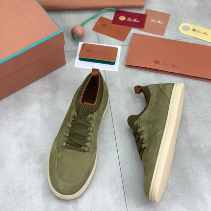 LP SOHO WALK TRAINERS IN OLIVE SUEDE