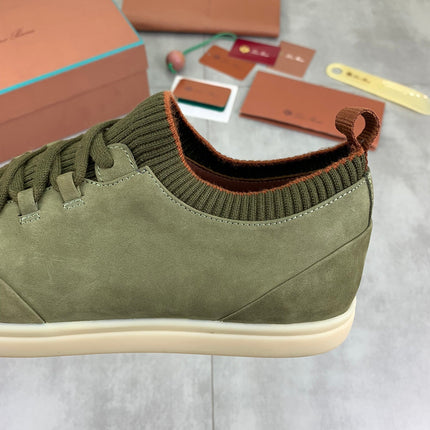 LP SOHO WALK TRAINERS IN OLIVE SUEDE