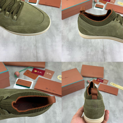 LP SOHO WALK TRAINERS IN OLIVE SUEDE