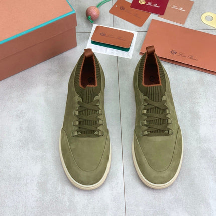 LP SOHO WALK TRAINERS IN OLIVE SUEDE