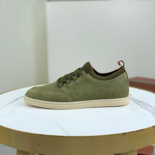 LP SOHO WALK TRAINERS IN OLIVE SUEDE