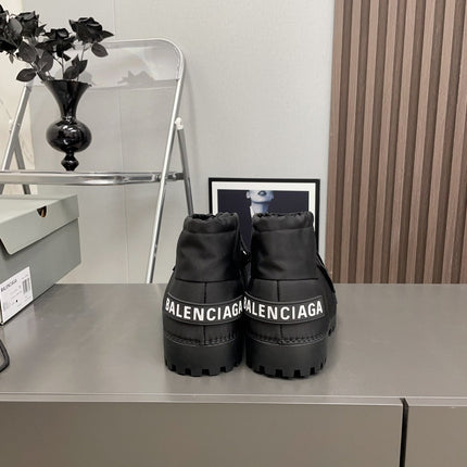 BALENCIAGA 25S ALASKA ANKLE BOOTS HIGH HEEL IN BLACK FABRIC