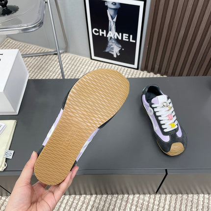 BALLET RUNNER 2.0 IN PURPLE PASTEL MIX BLACK SUEDE AND LYCRA FABRIC