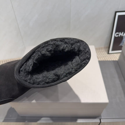 BALENCIAGA 25S LOW ANKLE BOOTS PLATFORM HEEL IN BLACK SUEDE STYLE 9