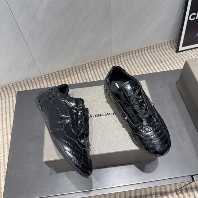 BALENCIAGA 25S SNEAKER IN BLACK CALFSKIN