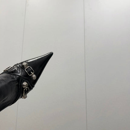 CAGOLE HIGH BOOTS IN BLACK LAMBSKIN