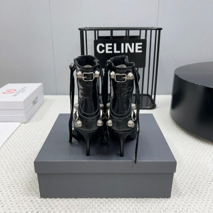 CAGOLE HIGH BOOTS IN BLACK LAMBSKIN