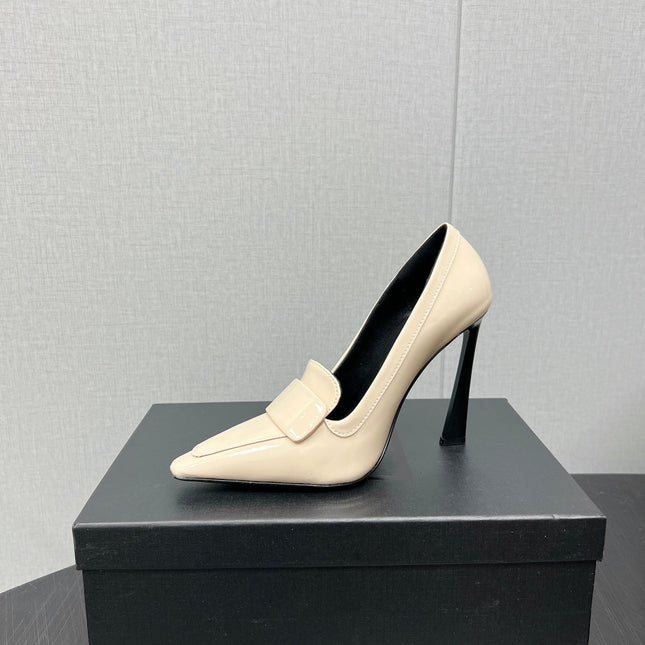 D'ORSAY PUMPS IN CREAM GLOSSY CALFSKIN