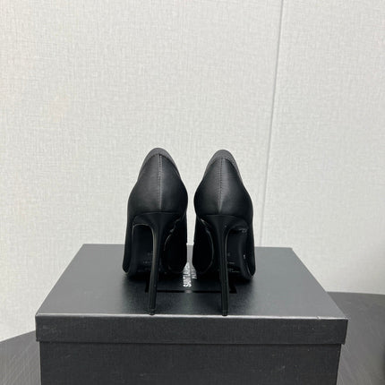 D'ORSAY PUMPS IN BLACK SILK