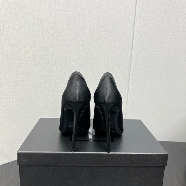 D'ORSAY PUMPS IN BLACK SILK