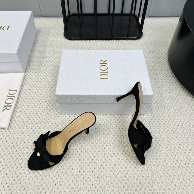 HIGH ADIORABLE MULE IN BLACK FABRIC