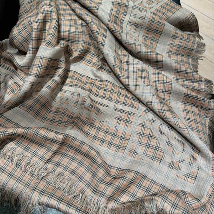 BBR SCARF 130 CM IN SILK MIX WOOL 481155