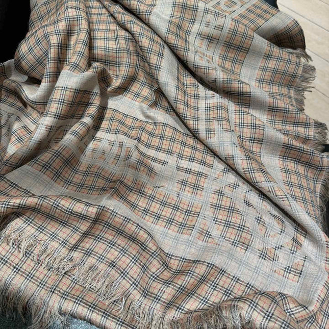 BBR SCARF 130 CM IN SILK MIX WOOL 481155