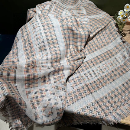 BBR SCARF 130 CM IN SILK MIX WOOL 481155