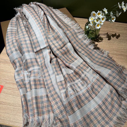 BBR SCARF 130 CM IN SILK MIX WOOL 481155