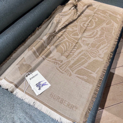 BBR SCARF 180 CM IN SILK MIX WOOL 481160